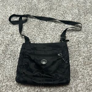 Coach nylon crossbody bag black